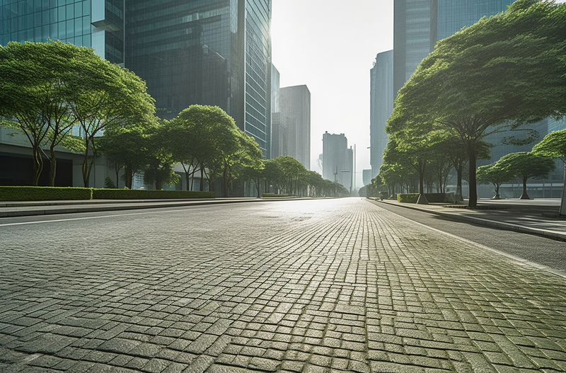 步行街都市风光绿化林城市广告摄影图,高清,摄影图,摄影图片,图片大全,摄影图免费下载